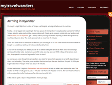 Tablet Screenshot of mytravelwanders.com